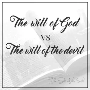 image bible with title the will of God vs the will of the devil