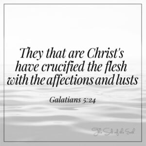 Gàlates 5-24 they that are christ have crucified flesh with affections and lusts