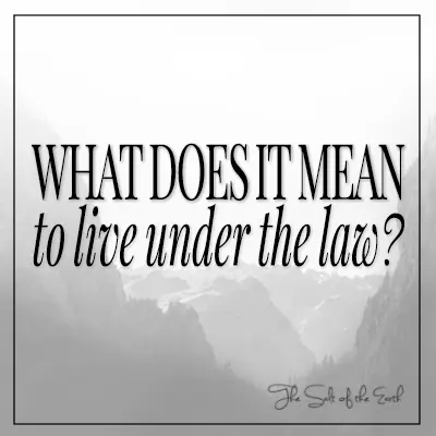 image mountain with blog title What does it mean to live under the law